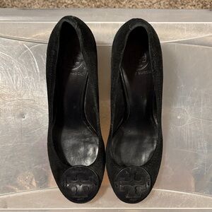 Tory Burch Elegant Black Suede Heels